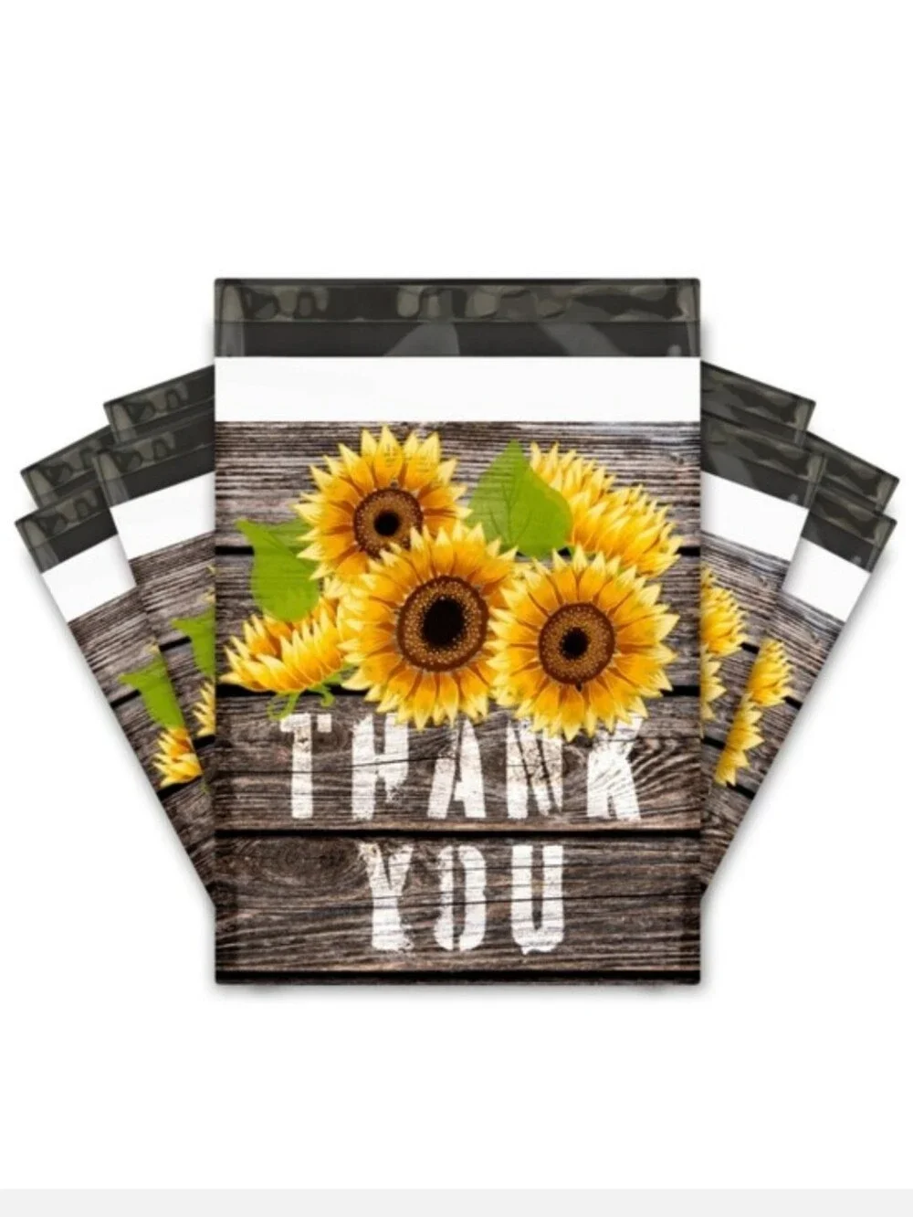 (25)10x13 POLYS + (25) 4x6 THANK YOU CARDS